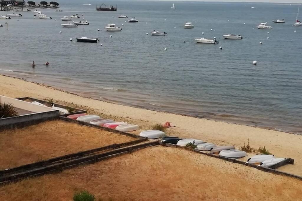 T2 1Ere Ligne Loggia Vue Mer 180 ° Parking Arcachon Exteriör bild